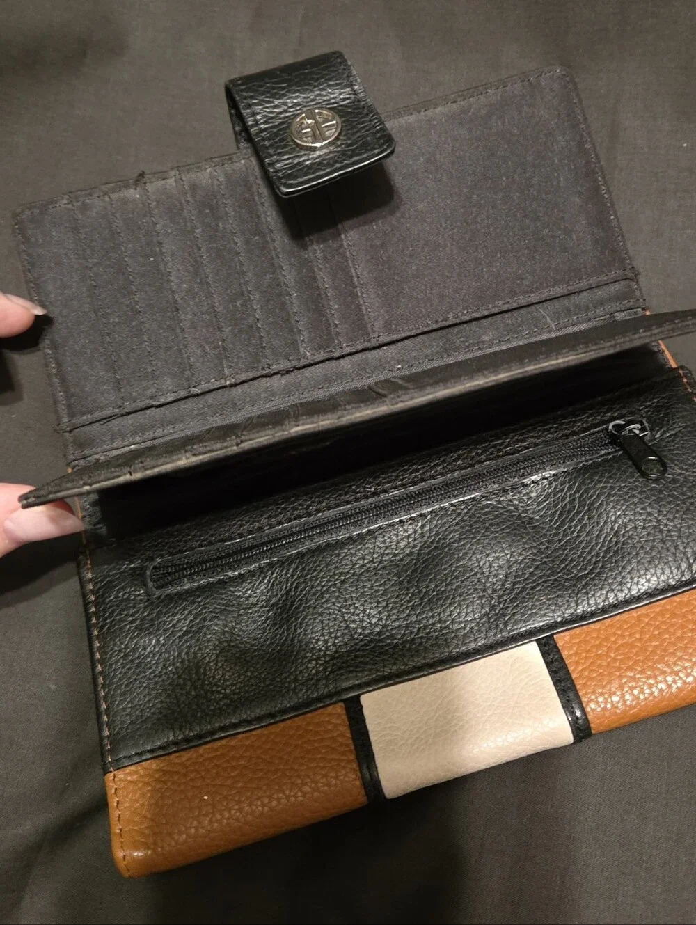 Giani Bernini Colorblock Trifold Leather Wallet